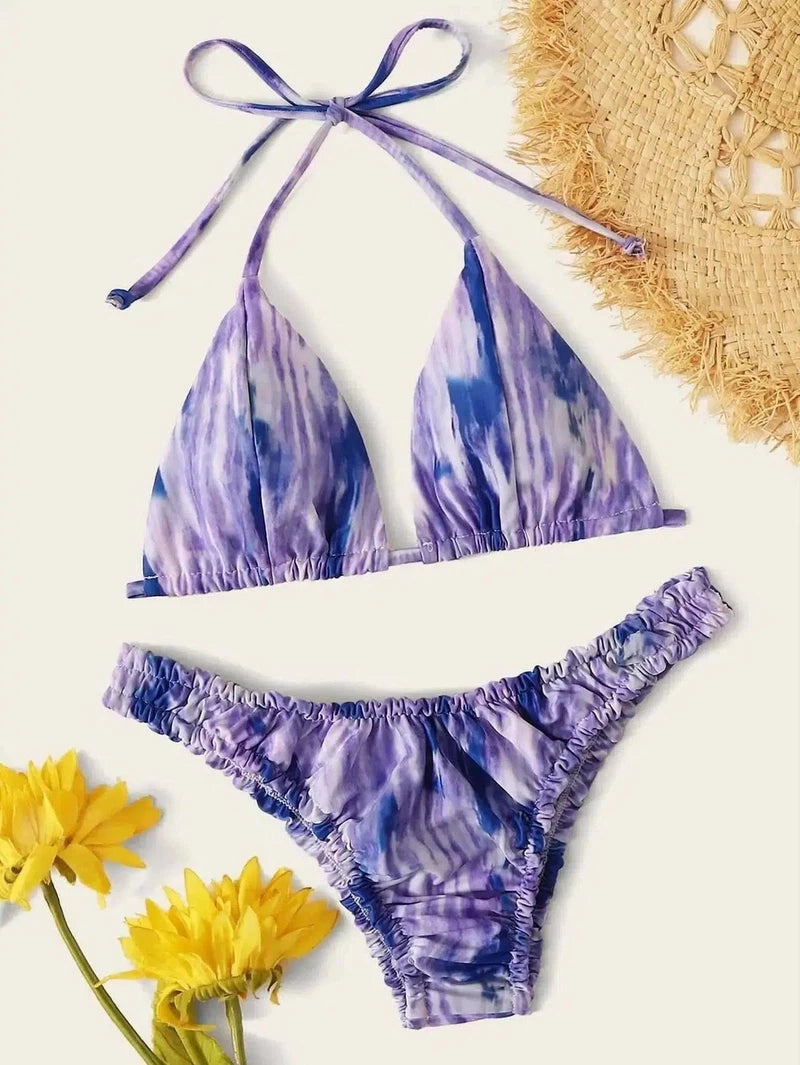 European And American Fashion Print Rainbow Stripe-One-6