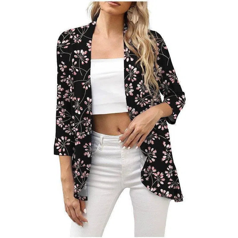 European And American Leisure Printed Knitted Cardigan-Printing 5-10