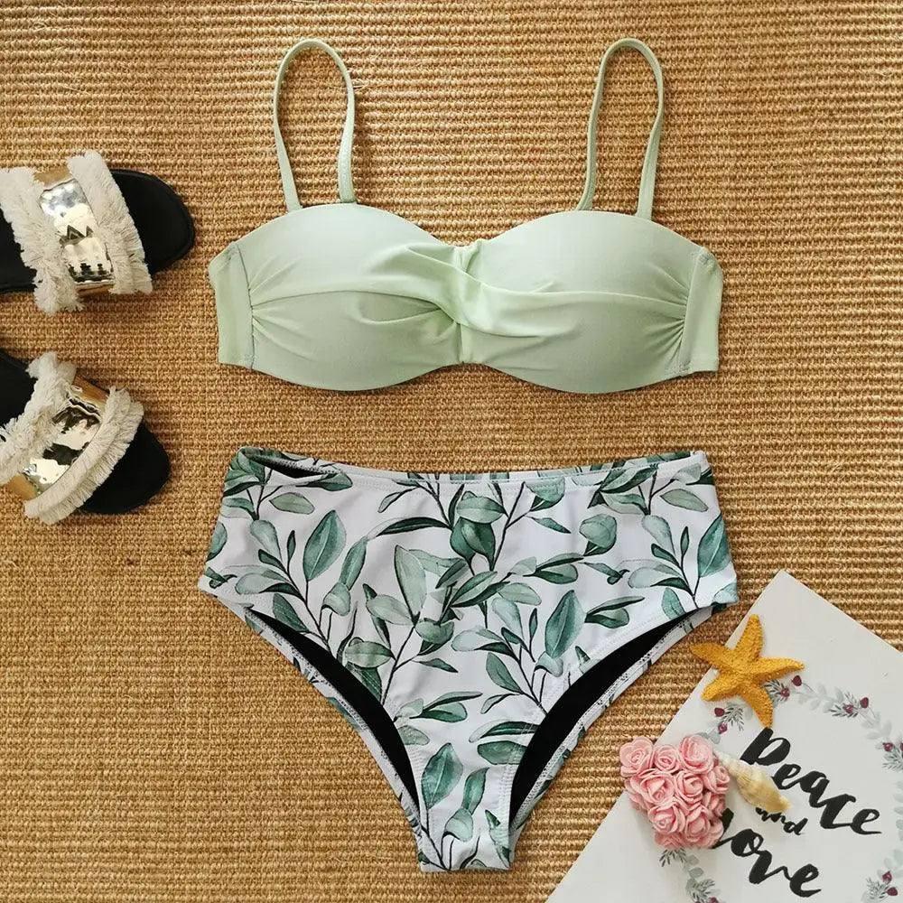 European And American Style Bikini Print Swimsuit-S-6