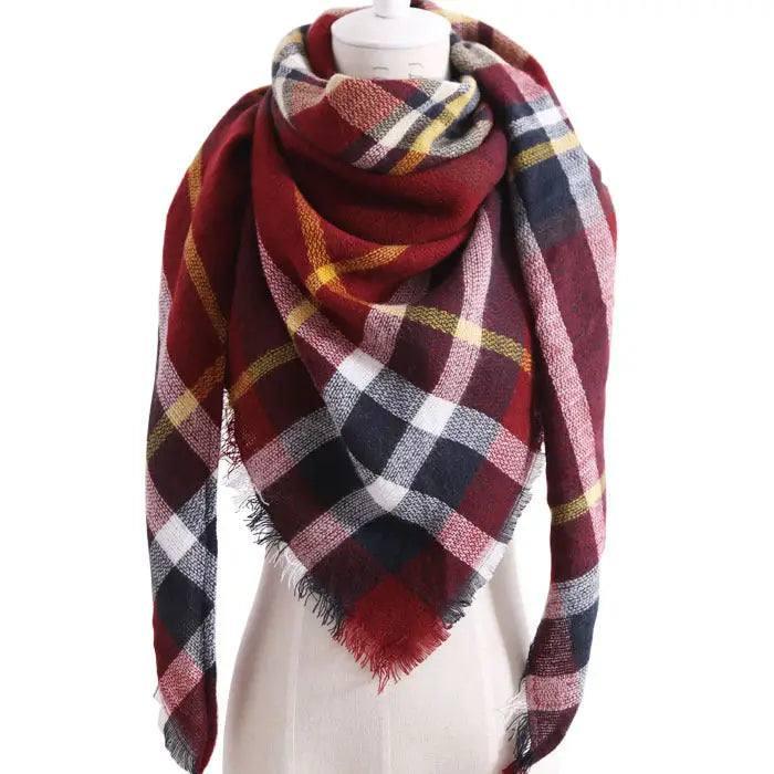 European And American Triangle Cashmere Women's Winter Scarf-6