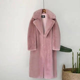 Fashion High Quality Velvet Fur Long Coat Women-19