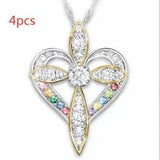 Fashion Love Heart Shaped Cross Pendant-Loveheartshapedcross-6