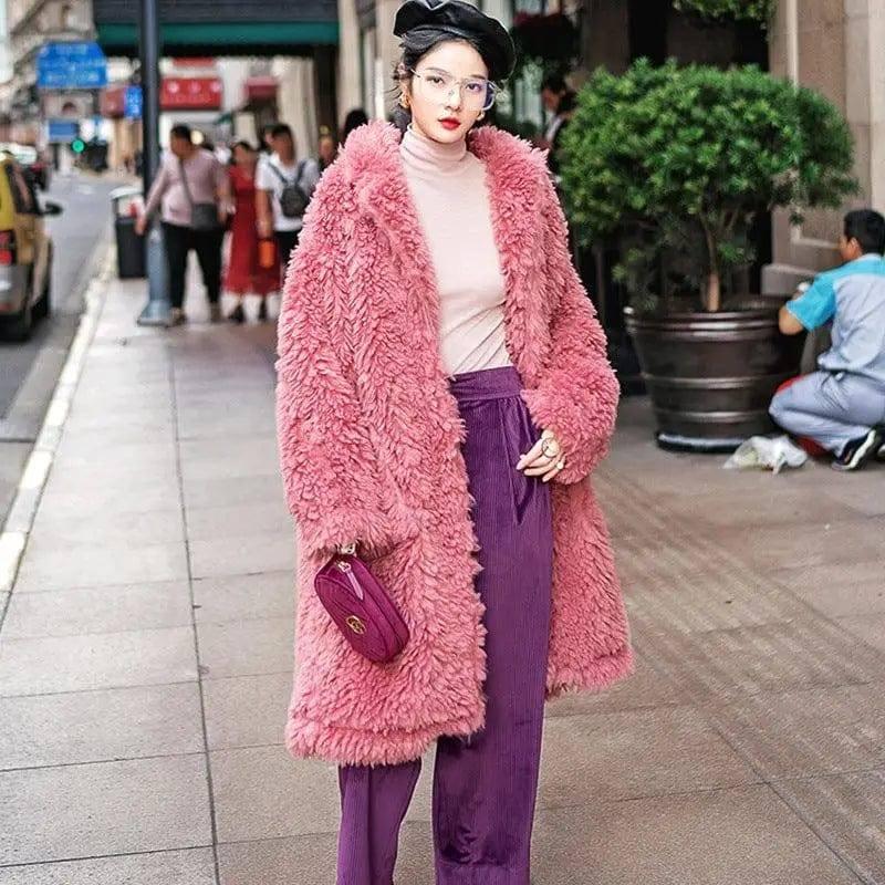 Fashionable Warm Ladies Plush Coat Autumn Winter-1