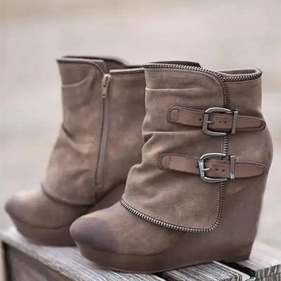 Female Booties With Wedge Heels Platform Boots Women Winter-1