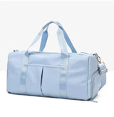 Fitness Sports Travel Bag Waterproof Duffel Weekender Bag-Light blue-3