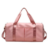 Fitness Sports Travel Bag Waterproof Duffel Weekender Bag-Pink-8