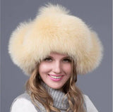 Fur hat fox fur Leifeng women's hat-ChickYellow-9