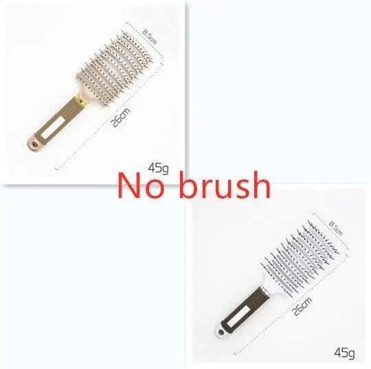 Hairbrush Anti Klit Brushy Haarborstel Women Detangler Hair-WhiteGold-100