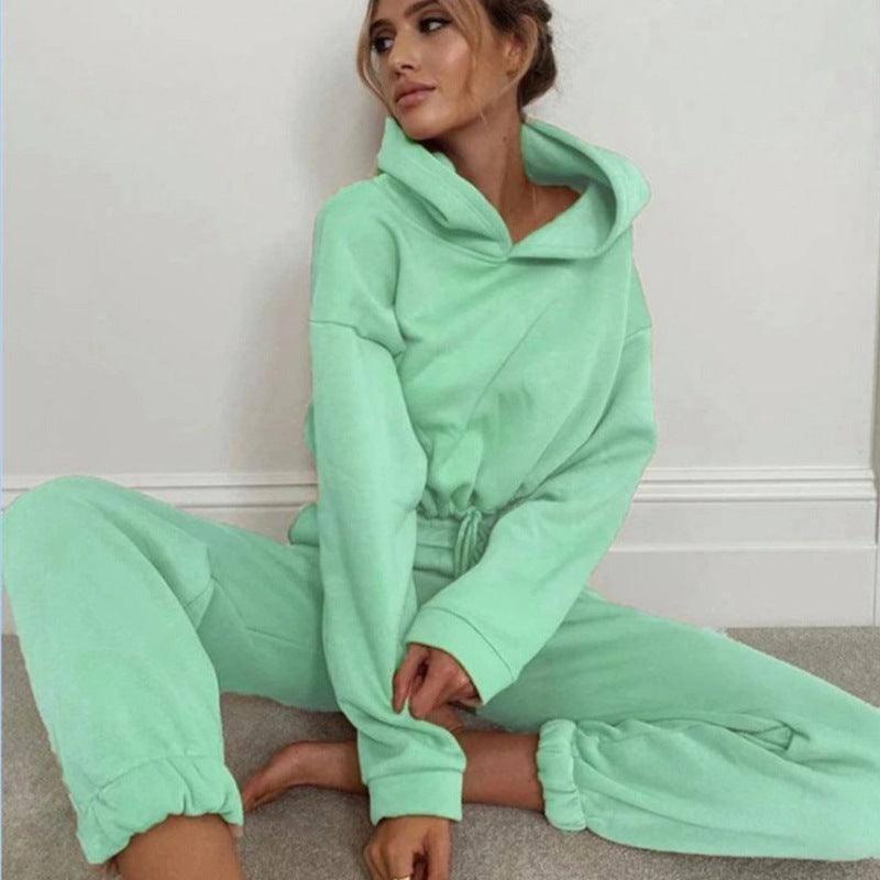 Jogging Suits For Women 2 Piece Sweatsuits Tracksuits Sexy-Green-8