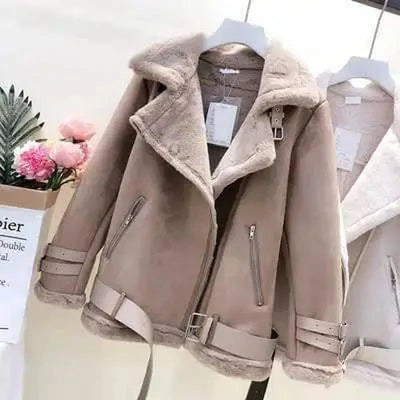 LOVEMI - Lovemi - Lamb fur coat female winter short paragraph