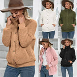 Lamb Plush Cardigan Jacket Double-sided Plush Jacket Coat-1