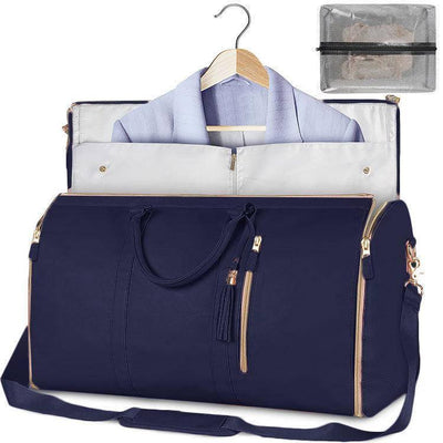 Large Capacity Travel Duffle Bag Women's Handbag Folding Suit Bag Waterproof Clothes Totes-12