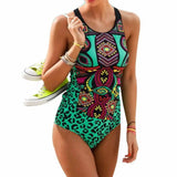 Leopard print retro swimsuit-2