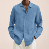 5XL Men's Cardigan - Comfortable & Stylish Layering-Light Blue-10