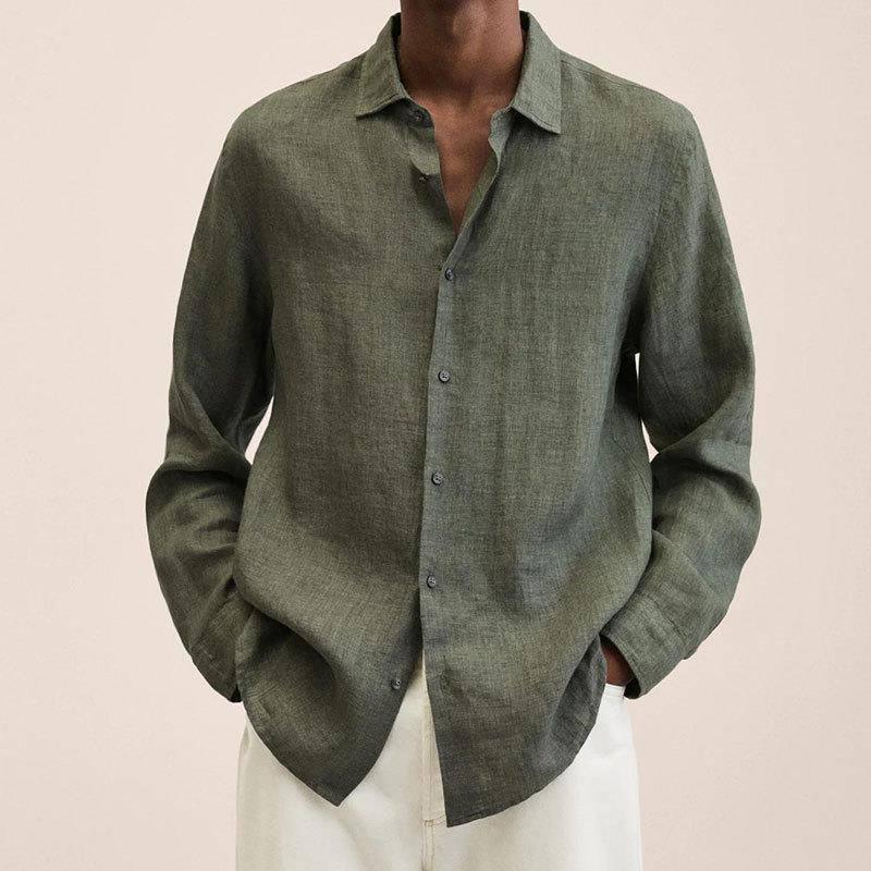 5XL Men's Cardigan - Comfortable & Stylish Layering-Army Green-8