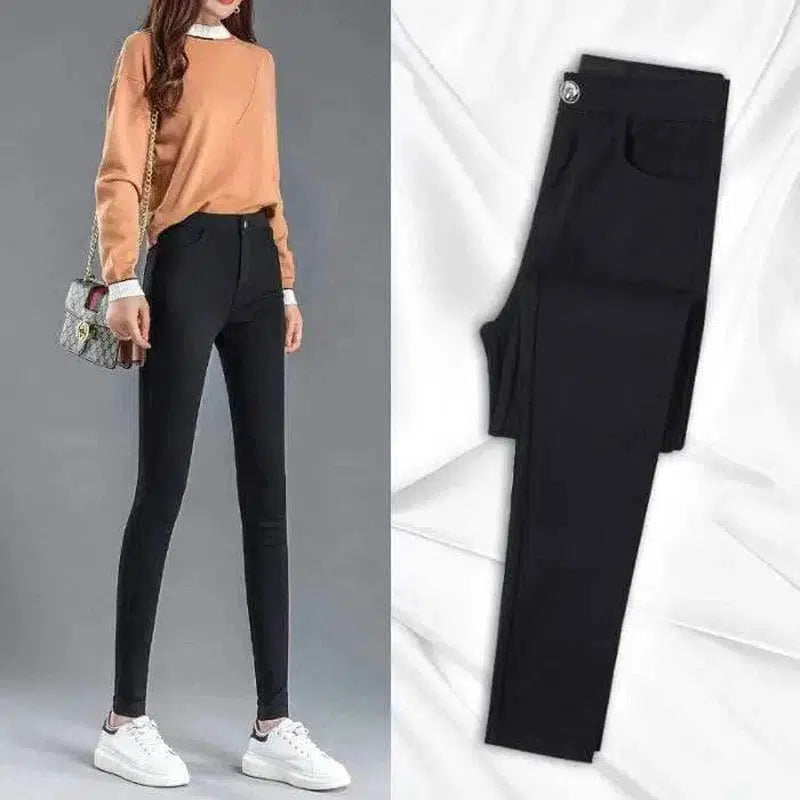 LOVEMI - Lovemi - Black high-waist leggings and small feet pants