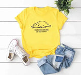 Funny Slogan Casual T-Shirt Unisex-Yellow-4