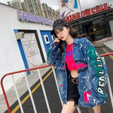 Denim Jacket Female Personality Trend Loose Casual All-match-Light blue-1