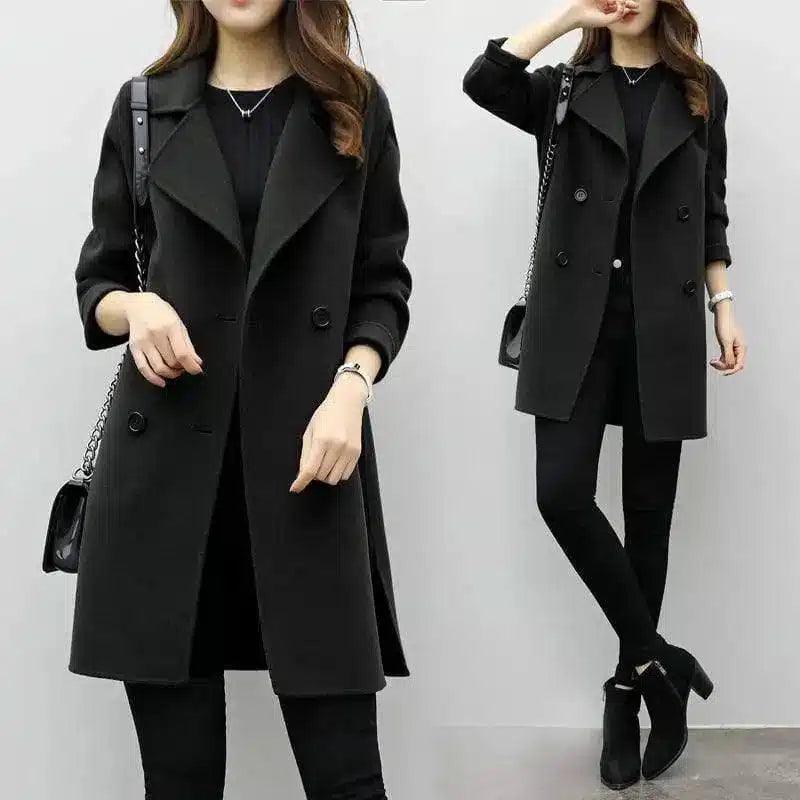 LOVEMI - Lovemi - Double-breasted woolen coat