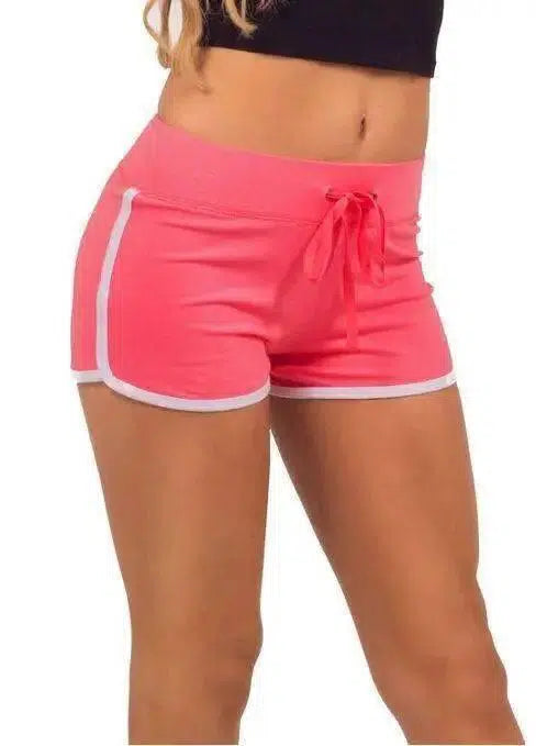 Europe and the United States summer cotton sports pants yoga-RoseRed-11