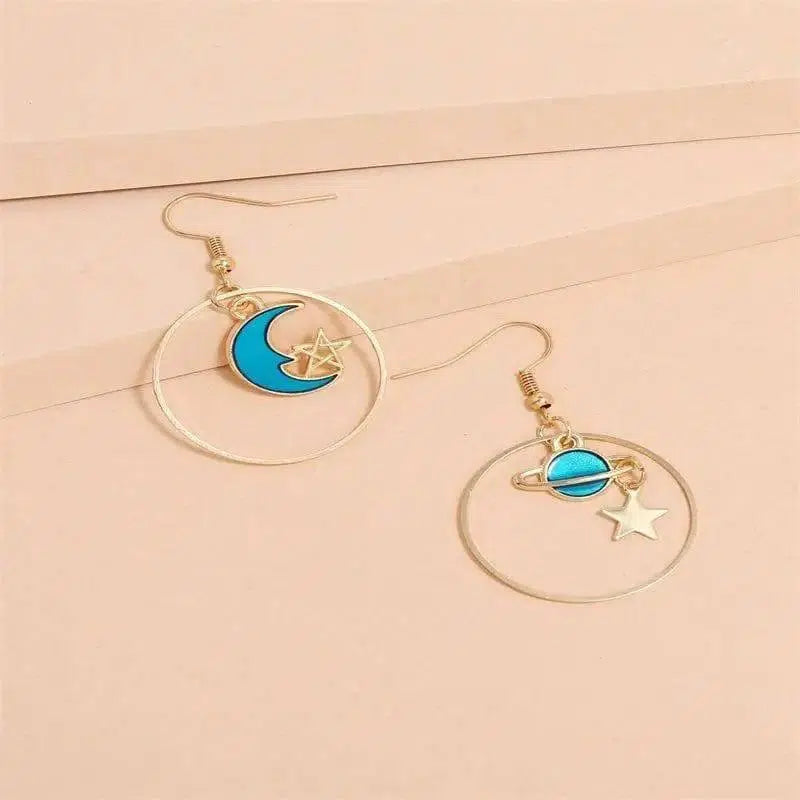 Fashion Planet Asymmetrical Earrings-1