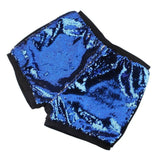 Female sequin shorts-Bluesilver-26