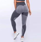 Booty Flexing High-Waisted Leggings-Gray-2