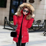 LOVEMI - Lovemi - Hooded large fur collar cotton coat