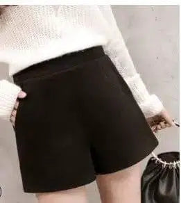 Korean version of high waist woolen shorts autumn and winter-XL-15