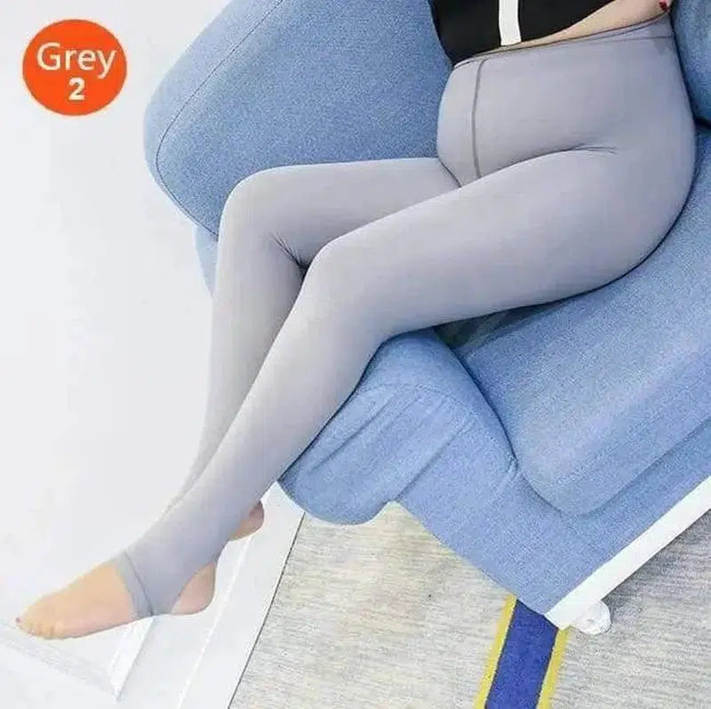 Large size leggings-Grey-3