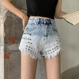 Light blue shorts gradient jeans-4