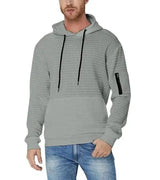 Long Sleeve Hoodie Zip Pocket Hooded Sports Jacket-Light grey-2