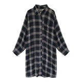 LOVEMI - Lovemi - Long sleeve plaid shirt jacket