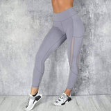 stitching yoga pants-Light Gray-1