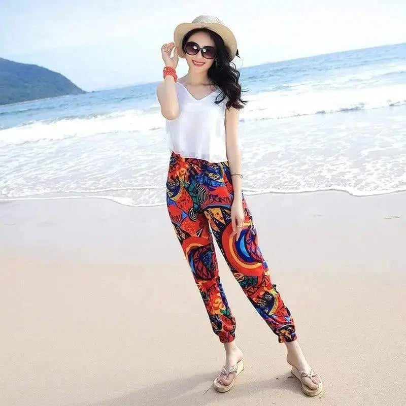 LOVEMI - Lovemi - new national style prints, trousers, big yards,