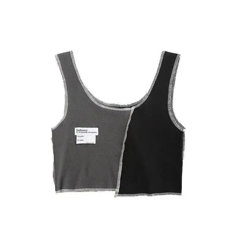 Reversible Cotton Vest for Layering-Black-2