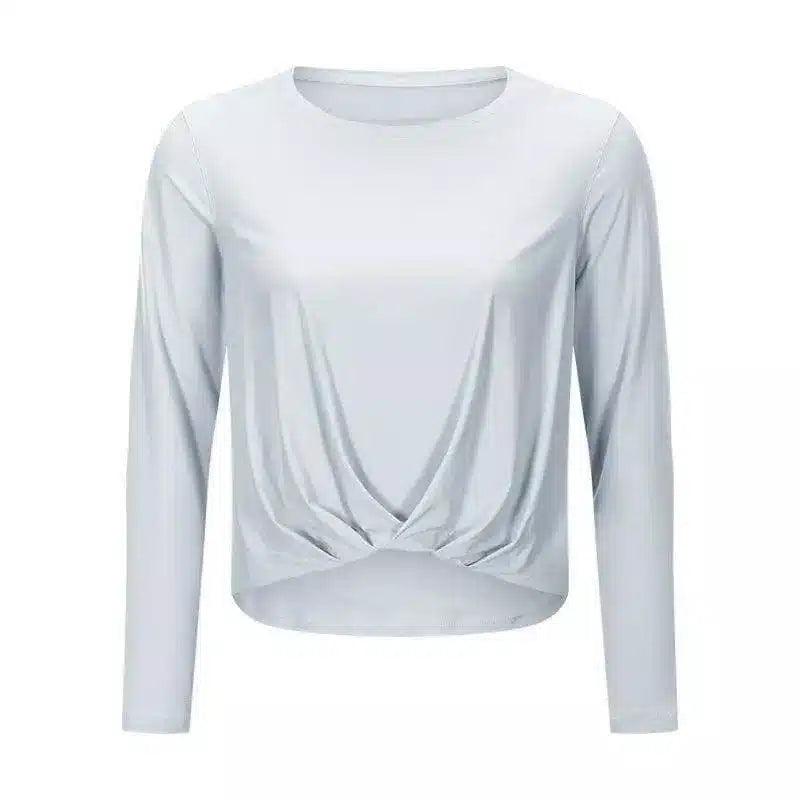 LOVEMI - Lovemi - Pleated hem yoga long sleeves