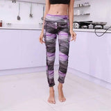 Printed Pocket Slim Leggings Women's Sports Buttocks Yoga-Style3-4