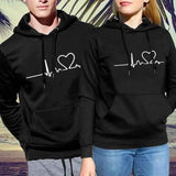 LOVEMI - Lovemi - Simple print hooded couple's sweater