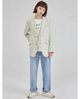 Womens Casual Blazer and Denim Jeans Combo-1