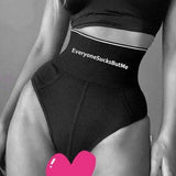 Sports style letter waist slim underwear-Black-1