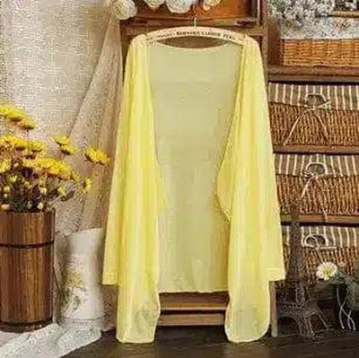 Sun protection clothing Korean version of the new ladies-Light yellow-12