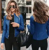 Super stylish and modern spring jacket-Blue-4