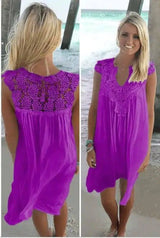 Upgrade Your Look with Our Chiffon Sleeve Dress -Purple-23