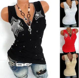 LOVEMI - Lovemi - V-neck diamond sleeveless vest