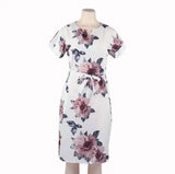 V-Neck Printed Dress-M-23