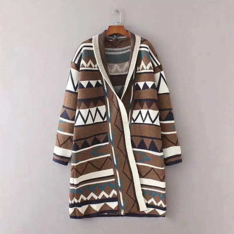 LOVEMI - Lovemi - Wavy striped cardigan coat