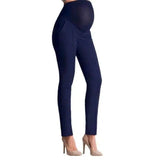 Women pull the belly to nurse trousers-Blue-2