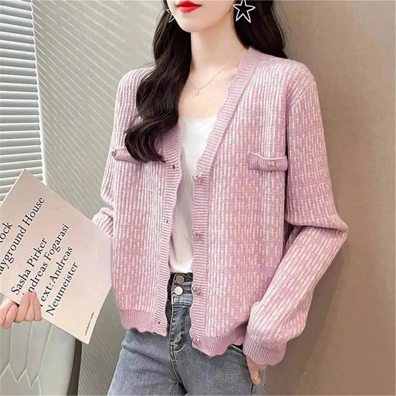 LOVEMI - Lovemi - Women's Korean Style Sweater Jacket Women's Short