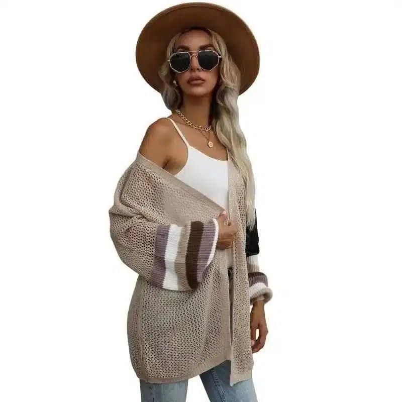 LOVEMI - Lovemi - Women's Loose Sweater Knit Cardigan Jacket Hollow